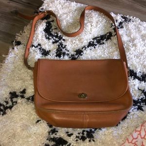 Authentic leather coach cross body